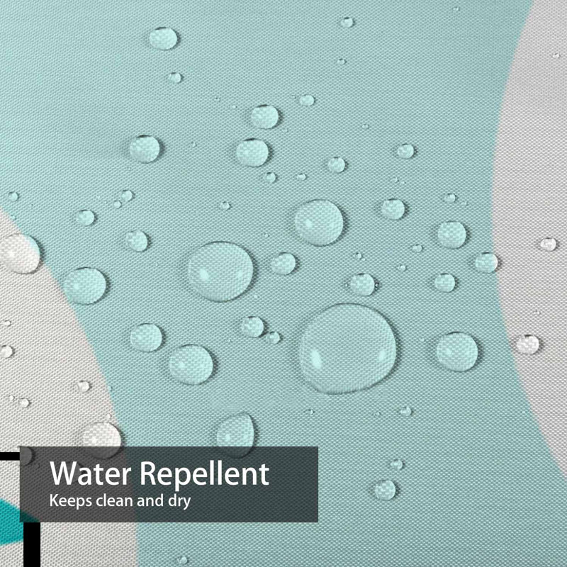 Rideau de douche imperméable à l'eau avec 12 crochets, L 72 po x l 78 po