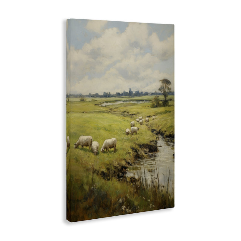 «Grazing Sheep Countryside» par Petal Prints Design, H 45 po x l 30 po