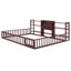 Base de lit simple pour lit double avec bibliothèque et 3 tablettes de rangement-838615698-838615699