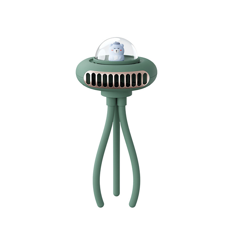 Mini ventilateur-poussette pliable USB pour enfants Kondieu New, green