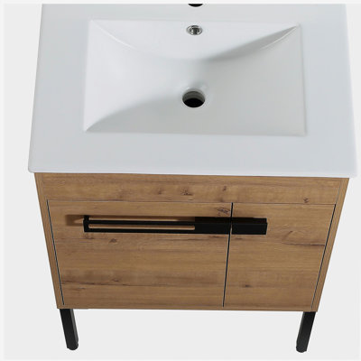 Meuble-lavabo de 24 po avec lavabo, disponible en version indépendante ou flottante 24 * 18