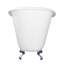 Baignoire sur pattes en fer en forme de D 51 po Tazatina Kingston Brass (sans perçage de robinet)-49401541