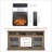 Electric Fireplace Insert, 18 Inch Ultra Thin Heater with Log Set & Realistic Flame | Tempered Glass+Sheet Metal+Plastic | Antique Black-725579010