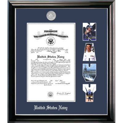 Navy Certificate Classic Picture Frame