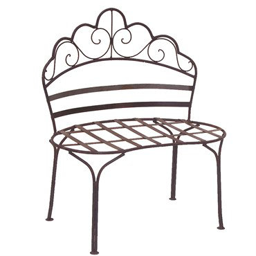 Banc de jardin en acier Luverne Wave