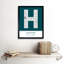 Houston City Map Houston Teal 1 Piece Single Picture Frame Wall Art