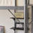 Twin Size Metal Loft Bed With Desk And Storage Shelves, 2 Built-In Ladders-1871627016