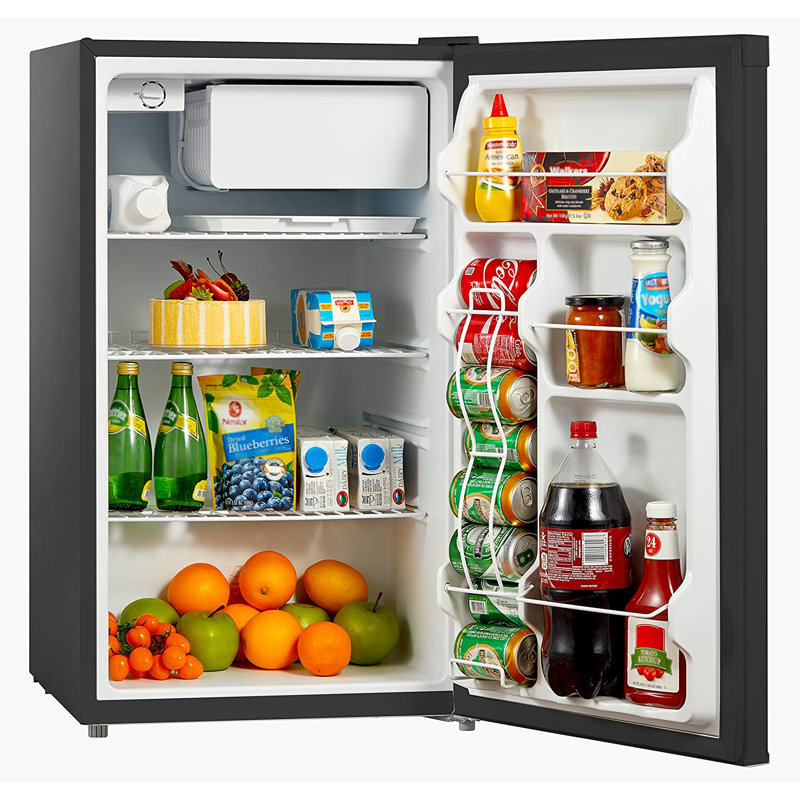 Midea 4.4 Cubic Feet Freestanding Mini Fridge, Black