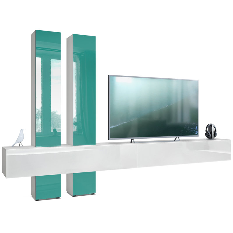 Ajo TV Stand, Petrol and White