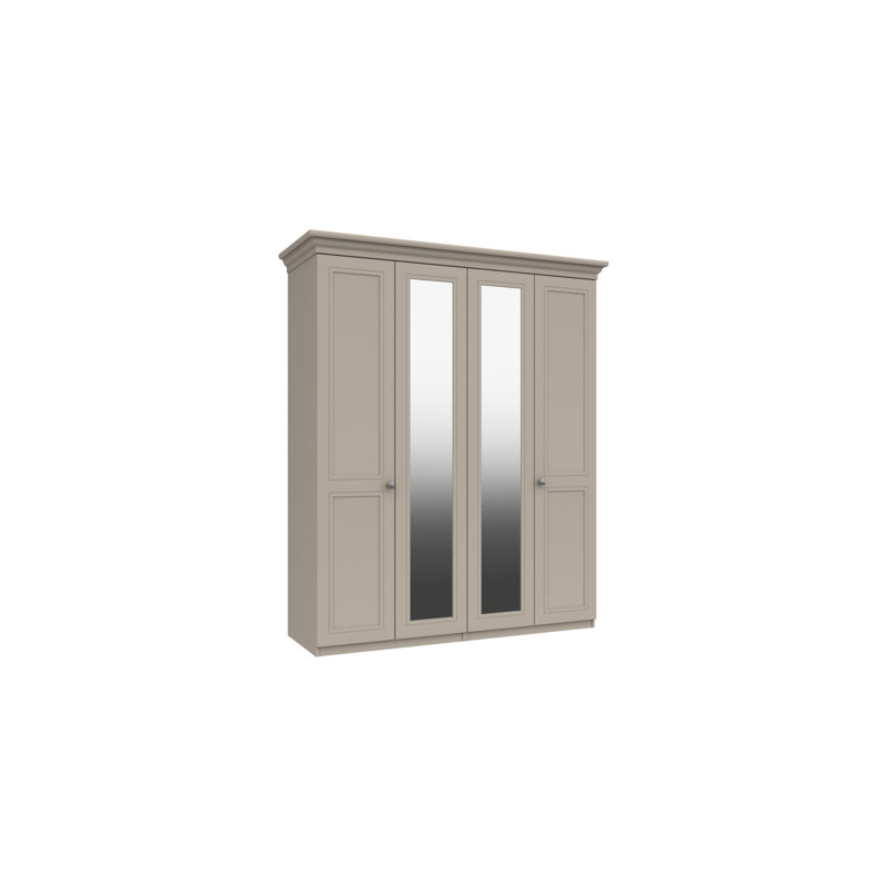 Orleans 4 Door Manufactured Wood Wardrobe, Grey
