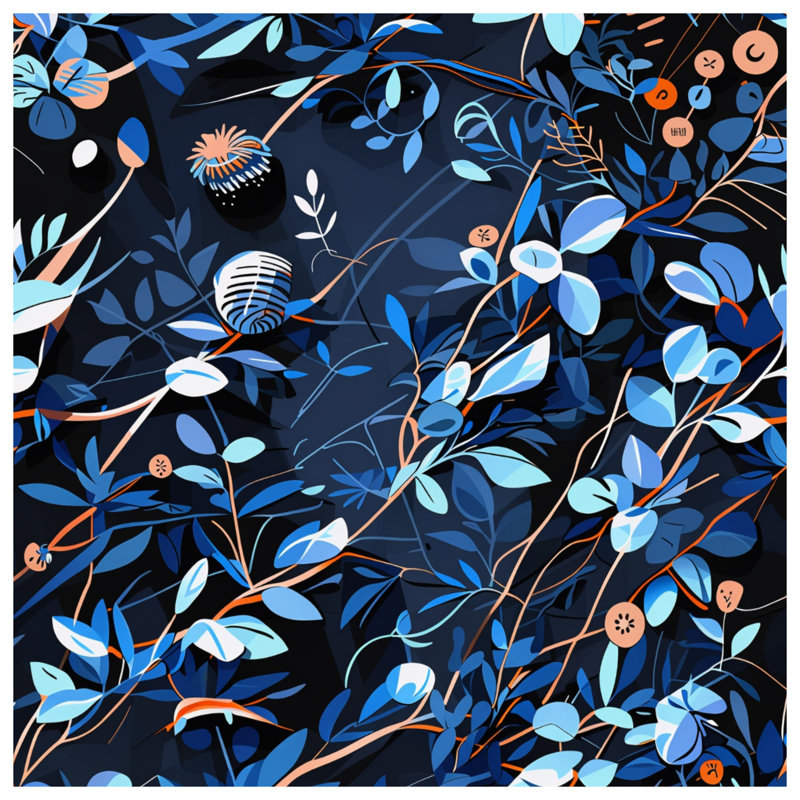 Coussin Botanical, 14 X 14 pouces