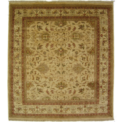 Antique Weave Ziegler hand-knotted New Zealand Wool Ivory Area Rug