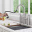 Robinet de cuisine Bridge avec douchette extractible-76764259