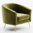 Lucciano Velvet Barrel Chair-1732298466