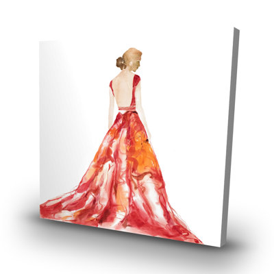 prom dress - 32"x32" art on canvas
