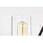 Lustre unique à 6 lumières avec accents en bois Dahlia