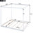 King Size Canopy Platform Bed With Support Legs