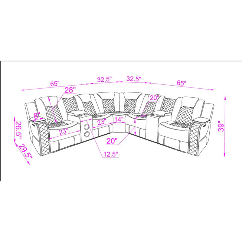 S3480 Eclipse (Sand) 3-Piece Section