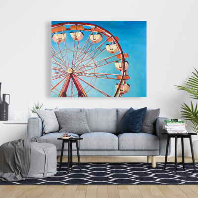 Ferris Wheel by a Beautiful Day - Contemporary Canvas Art