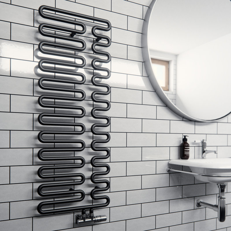 Swale Heated Towel Rail, Black