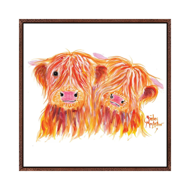 Buddies 1 Piece Wall Art on Canvas, 45.72 cm H x 45.72 cm W, Classic Wood Floater Framed
