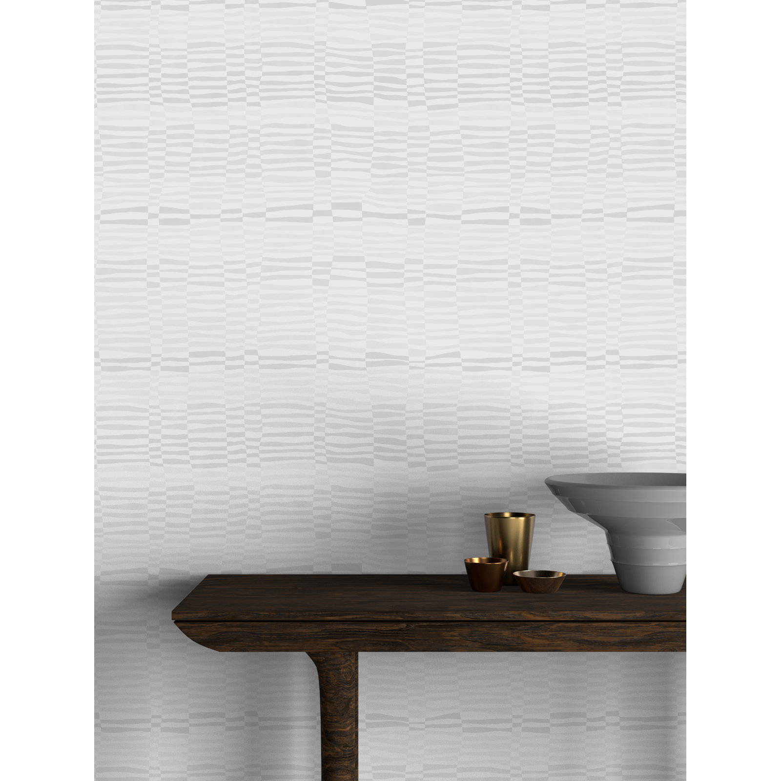 Yuki Osada Deco Moiré Pattern, Light Gray