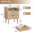 Fluted Nightstand Set of 2, 18" Modern Side Table, 2 Drawers End Table with Storage, Bedside for Bedroom, Living Room, Curved Profile Design-998775816-998775822