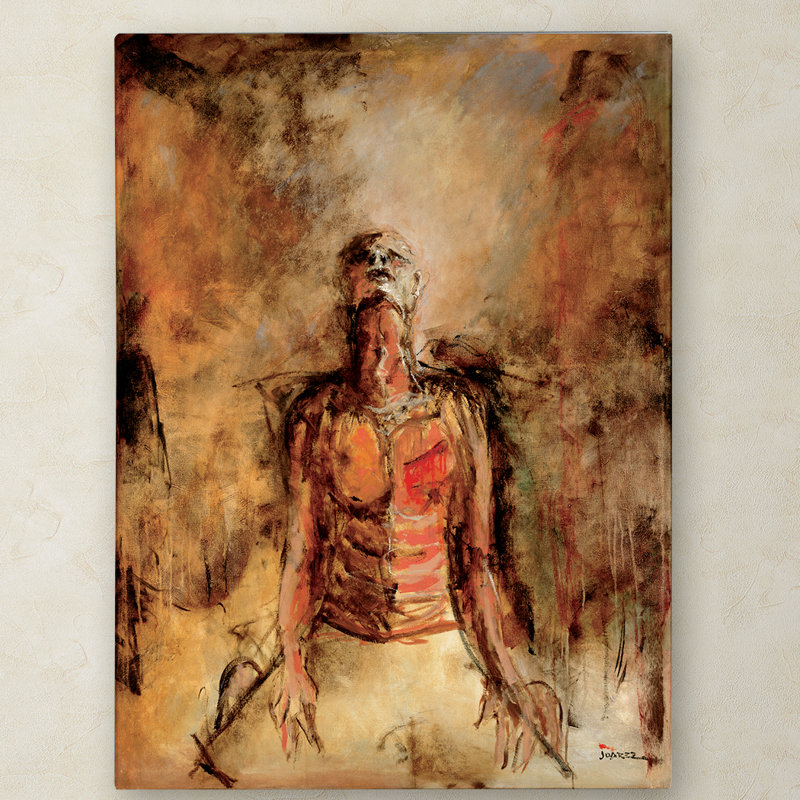 « total renonciation », reproduction d’art sur toile tendue, H 47 po x l 35 po x P 2 po