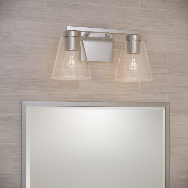 Meuble-lavabo 3 lumières 22 po Strayhan - Nickel brossé, 22 po de largeur, Nickel brossé, Trois lumières
