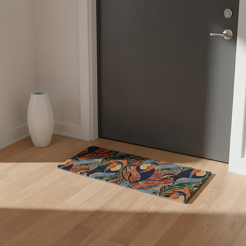 Toucans 30x10 Long Sheltered Front Door Mat Coco Multicolor