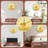 cute lion cub clock design illustration