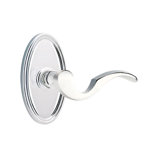 Cortina Wave/Drop Privacy (Bed & Bath) Door Lever with Oval Rosette