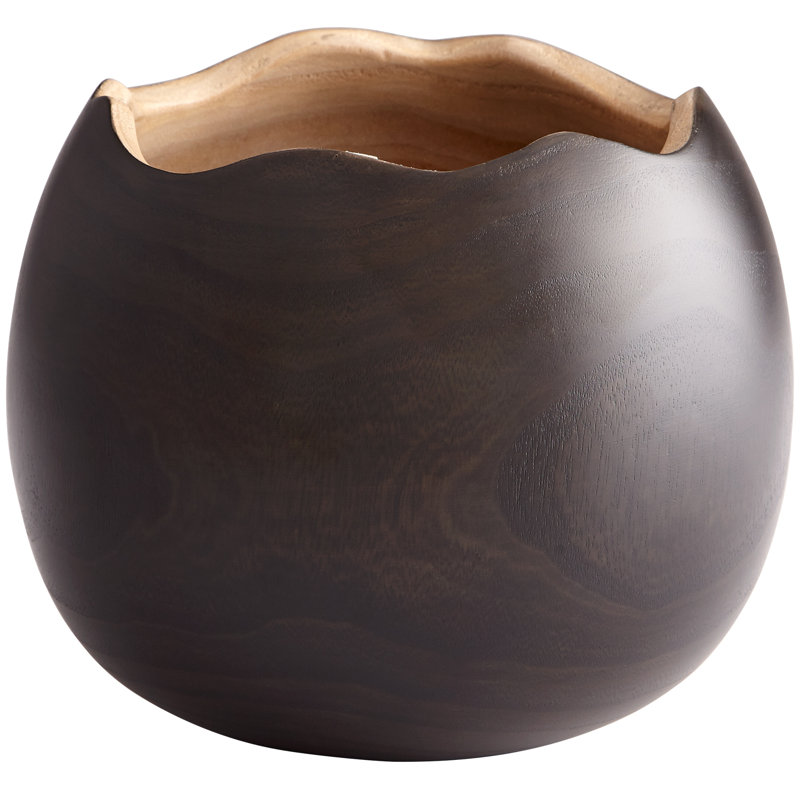 Vase de table Bol Noir, H 6,75 po x l 7,75 po x P 7,75 po