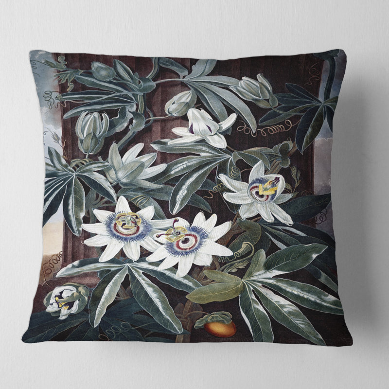 Fleurs et housse de coussin carré I, 16" x 16"