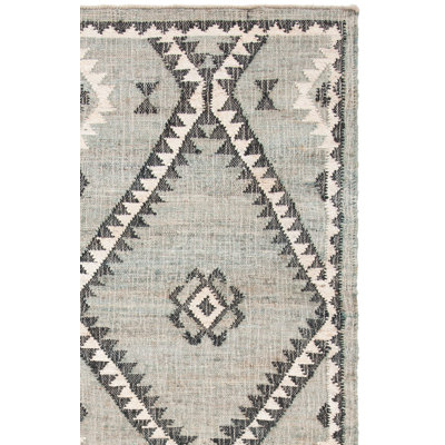 Tapis rétro en jute à tissage plat Goodsell