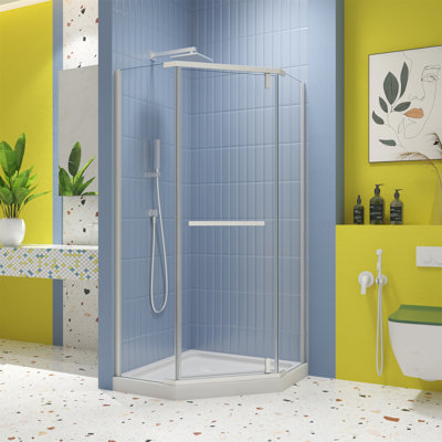 Porte de douche pivotante