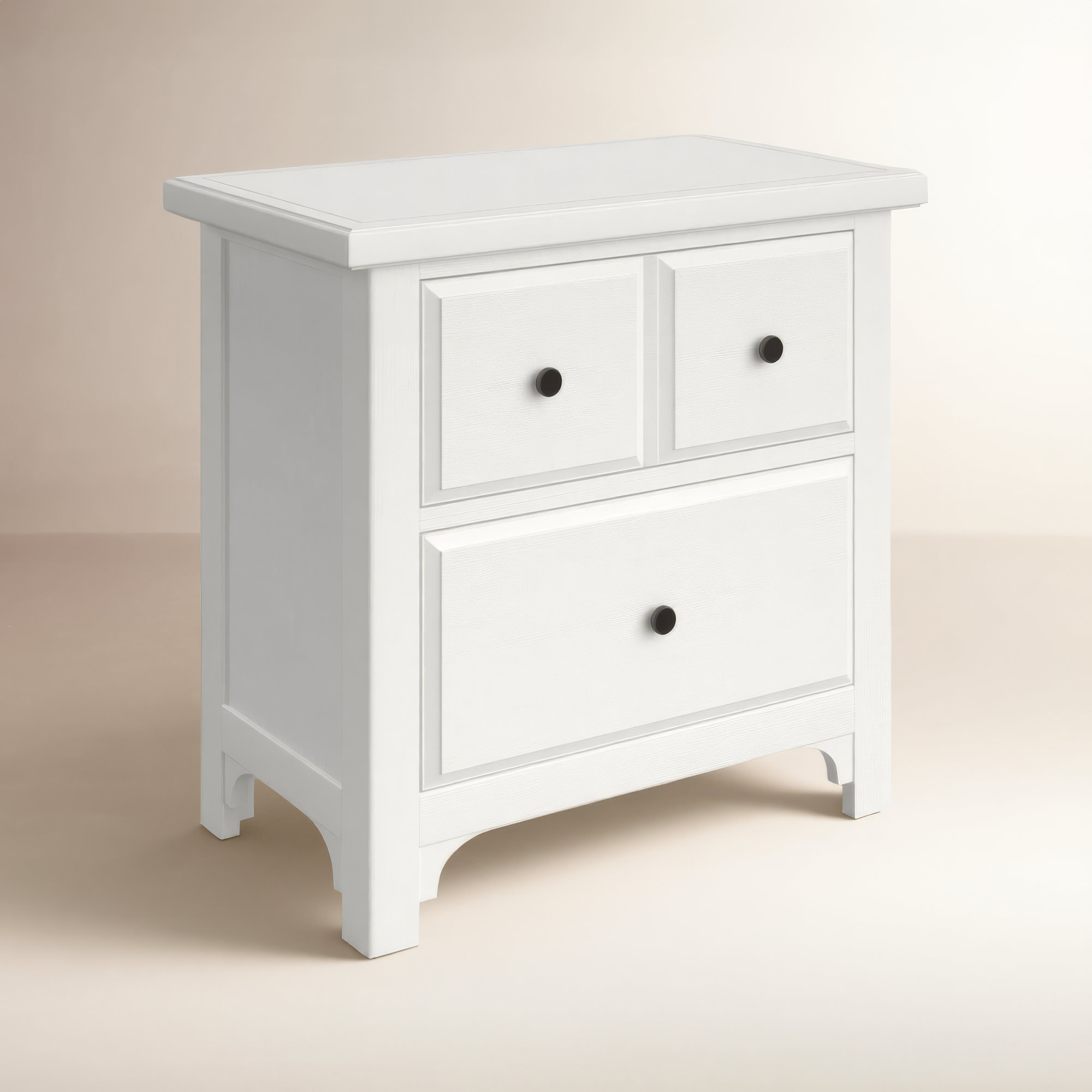 Dragomir 2 - Drawer Nightstand, Soft White