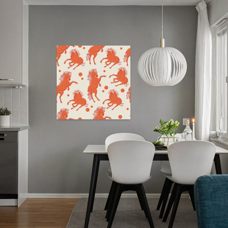 Energetic Horse, 32" H x 32" W