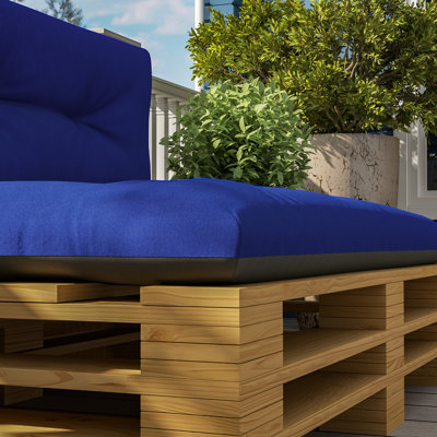 2 coussins de palette 2 places pour l'extérieur avec coussins de palette de 3,9 po d'épaisseur, coussins de remplacement touffetés pour le jardin, le patio, le bois