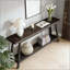 Canapé à 2 niveaux, console, table d'appoint