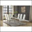 Ensemble de chaises de salle à manger de style moderne avec finition en métal blanc et 2 pièces