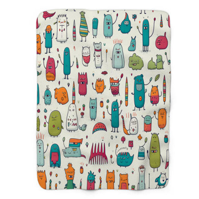 Cheerful Animations - 1 Piece Premium Blanket