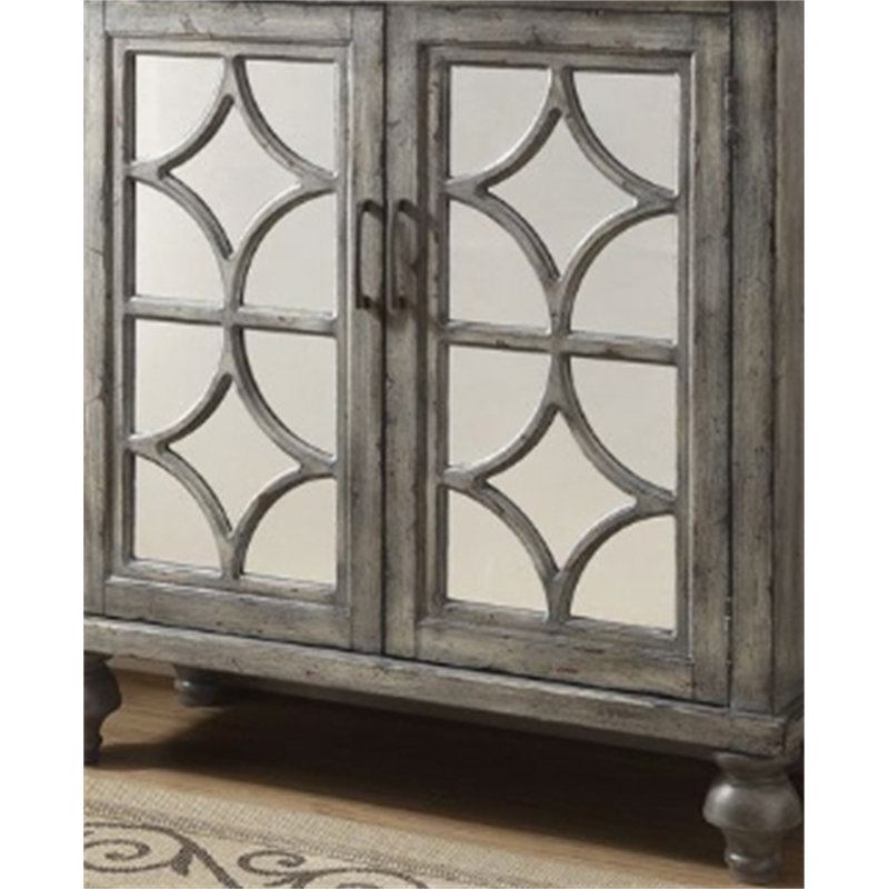 Velika Weathered Gray Finish Console Table