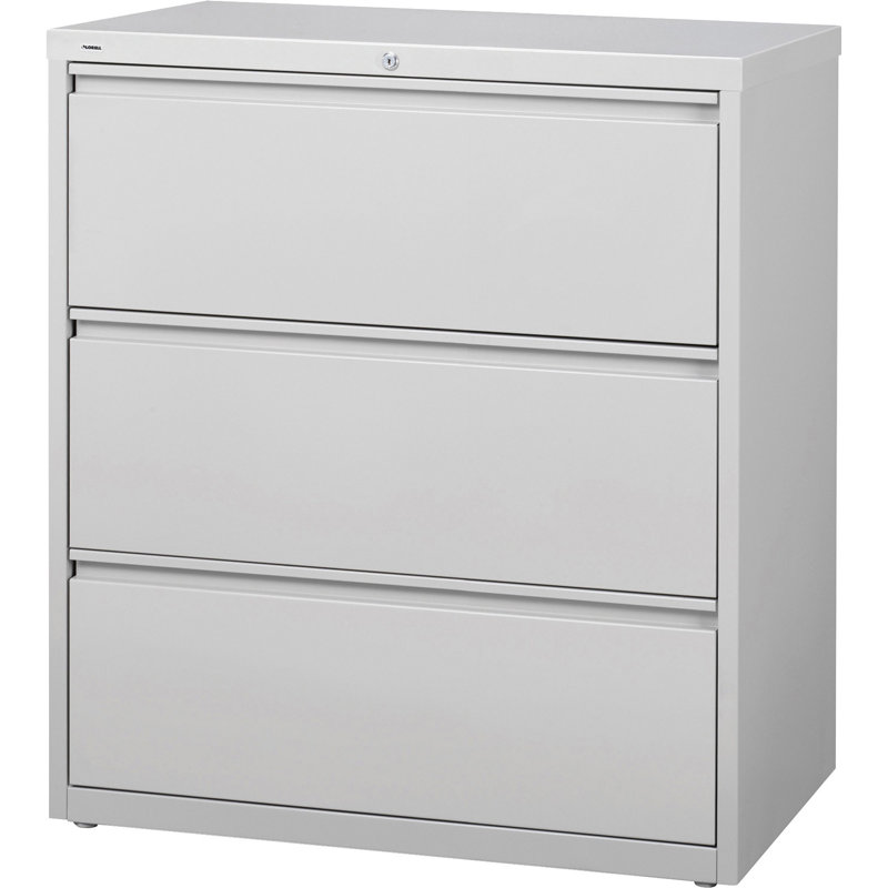 Pabel 36'' Wide 3 -Drawer Steel File Cabinet, Light Gray