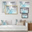 Marbre vert et gris, reproduction d'art sur toile flottante-414290888-414290880