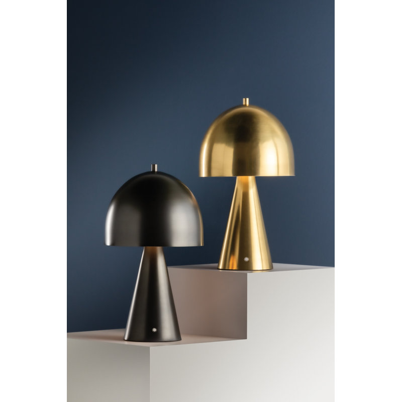 HOPKINTON Rechargeable Table Lamp, Black, Black
