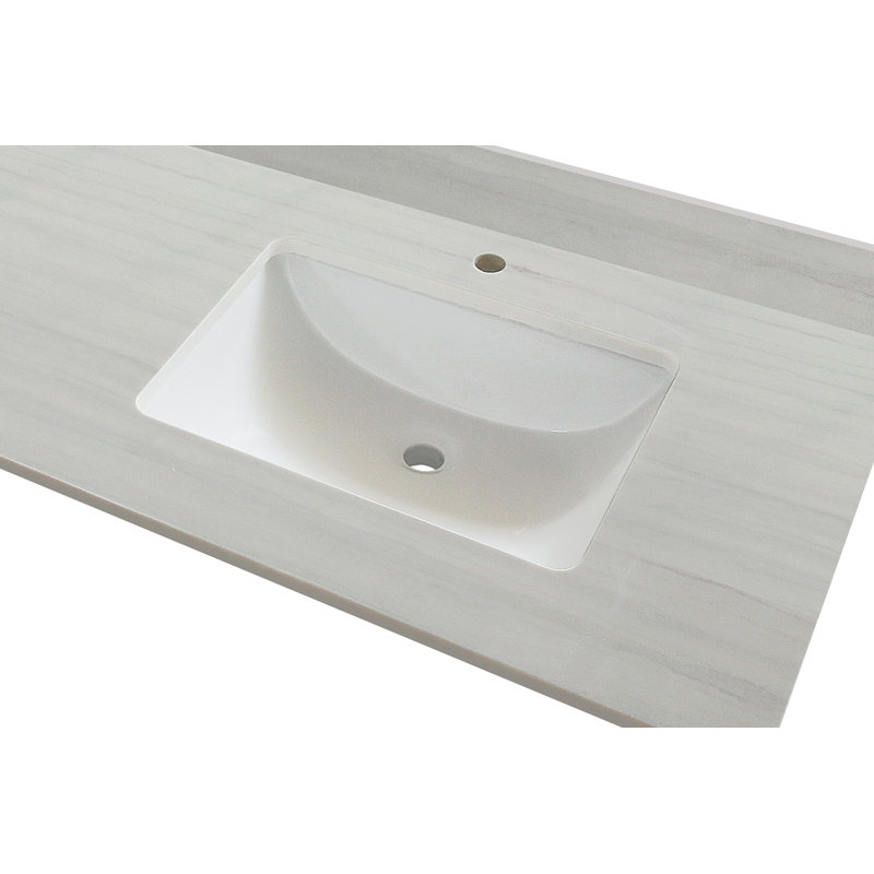 Plateau de meuble-lavabo double 73 po