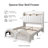 Bed Frame with Storage Drawers Pockets and Galaxy Star Projector Upholstered Wingback Headboard-1992529690-1992529689