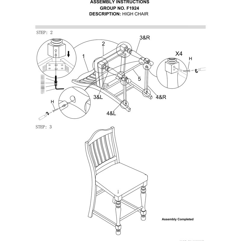 Chaises hautes de salle à manger rembourrées grises et rembourrées, de 2, dossier ouvert à lattes, style moderne avec 2 chaises rembourrées et rembourrées, style