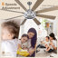 Ventilateur de plafond chromé moderne 72 po avec lumières et télécommande Nimbella-1848337232